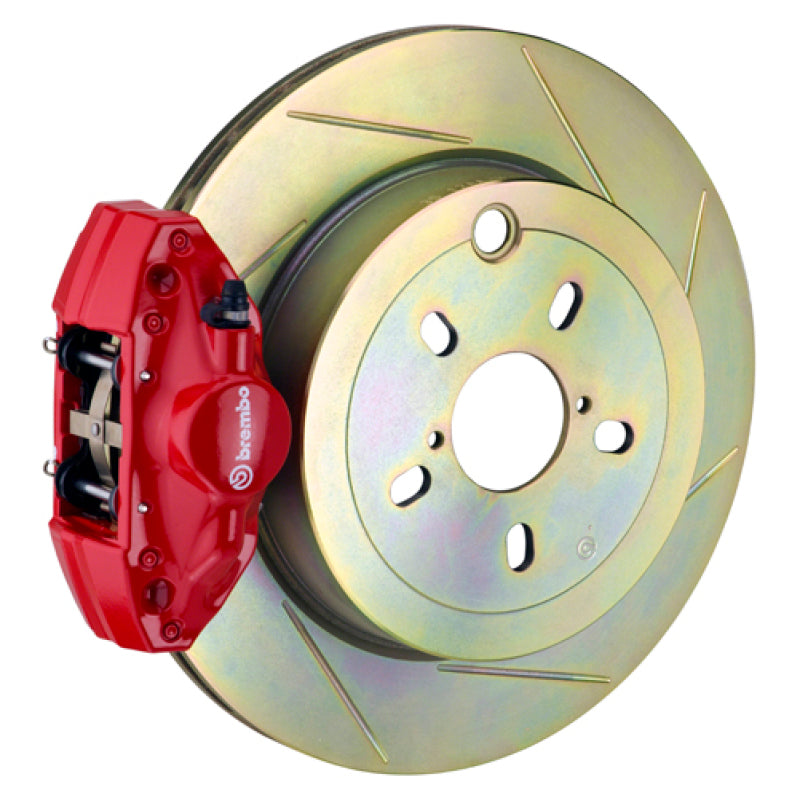 Brembo 99-05 323i/325i (Excl. xDrive) Rr GT BBK 2 Pist Cast 2pc 294x19 1pc Rotor Slotted Type1-Red Brembo