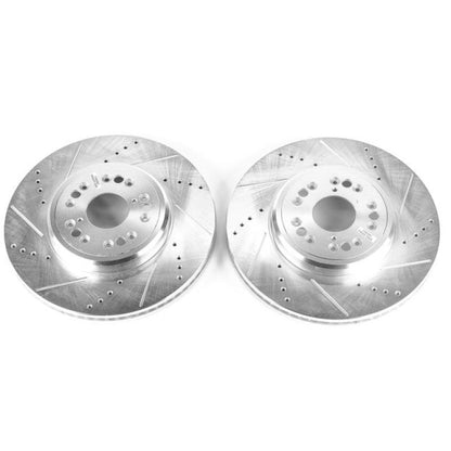 Power Stop 95-00 Lexus LS400 Front Evolution Drilled & Slotted Rotors - Pair PowerStop