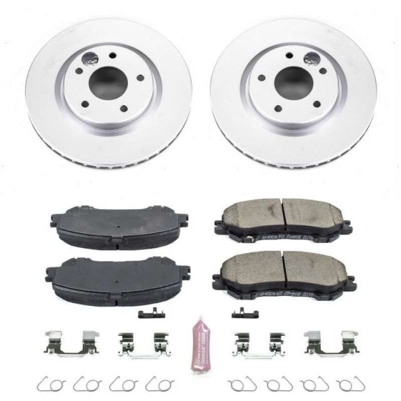 Power Stop 14-19 Nissan Rogue Front Z17 Evolution Geomet Coated Brake Kit PowerStop