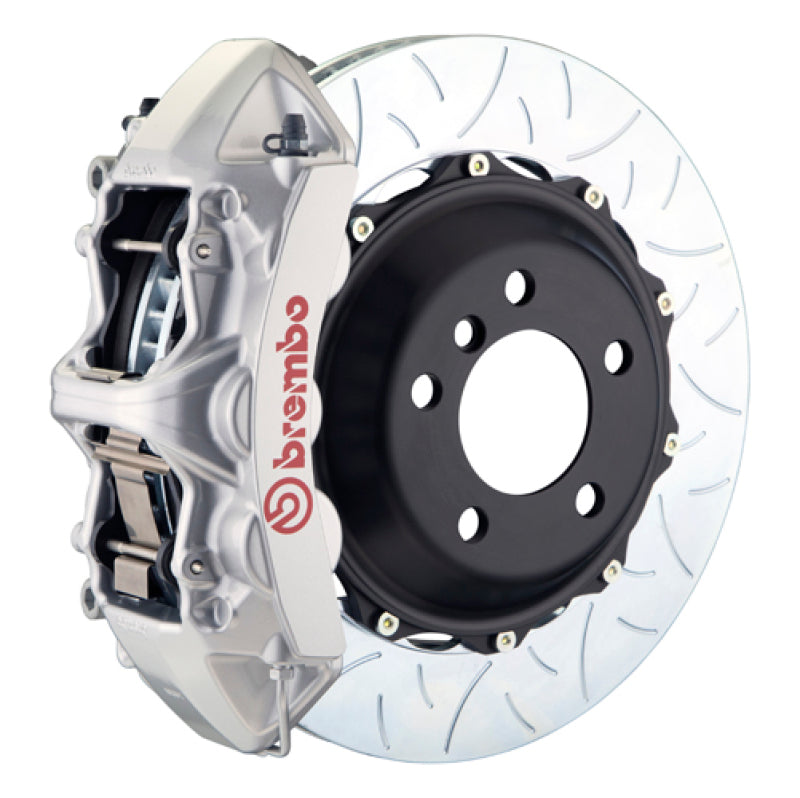 Brembo 05-09 F430 Challenge Rear GT BBK 6 Piston Cast 380x32 2pc Rotor Slotted Type-3-Silver Brembo