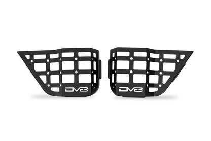 DV8 Offroad 11-18 Jeep Wrangler JK 4 Door Only Rear Door Pocket Molle Panels - Black