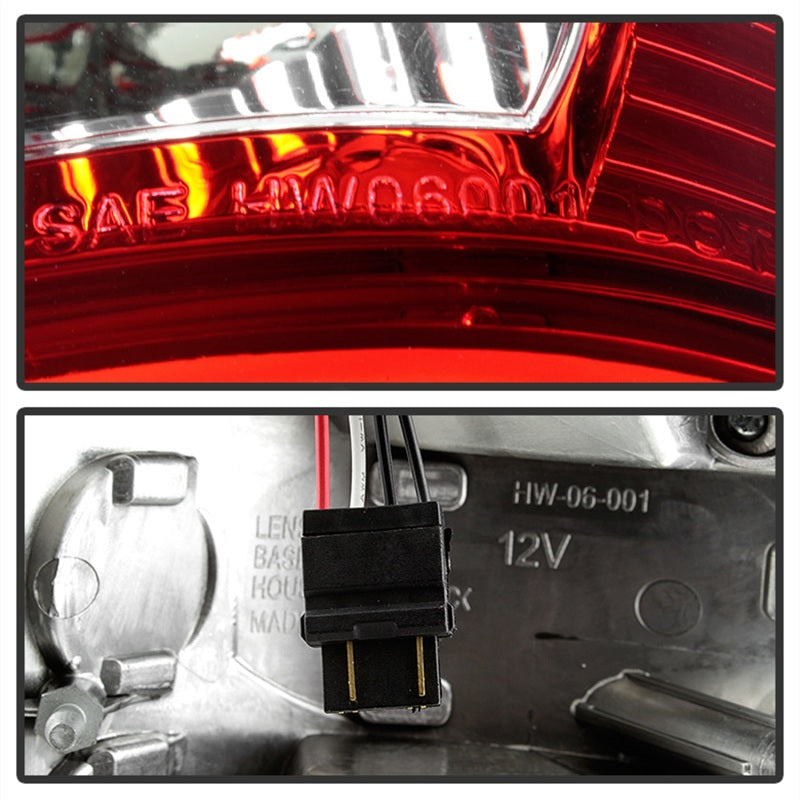 Xtune Ford F150 Styleside 97-03 Super Duty 99-07 LED Tail Lights Red Smoke ALT-ON-FF15097-LED-RC SPYDER