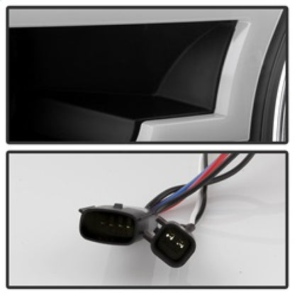 Spyder Ford F150 2015-2017 Projector Headlights - Light Bar DRL LED - Black PRO-YD-FF15015-LBDRL-BK SPYDER