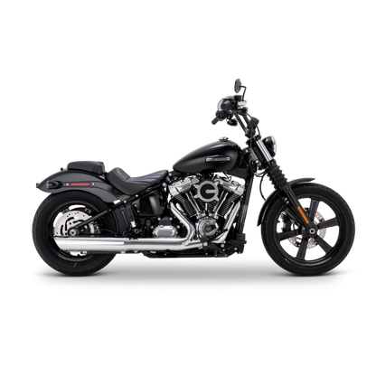 Vance & Hines 2025+ HD Softail Twin Slash 4in Round Chrome Slip-On Exhaust