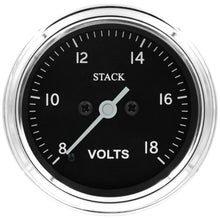 Load image into Gallery viewer, Autometer Stack 52mm 8-18V Pro Stepper Motor Battery Voltage Gauge - Classic