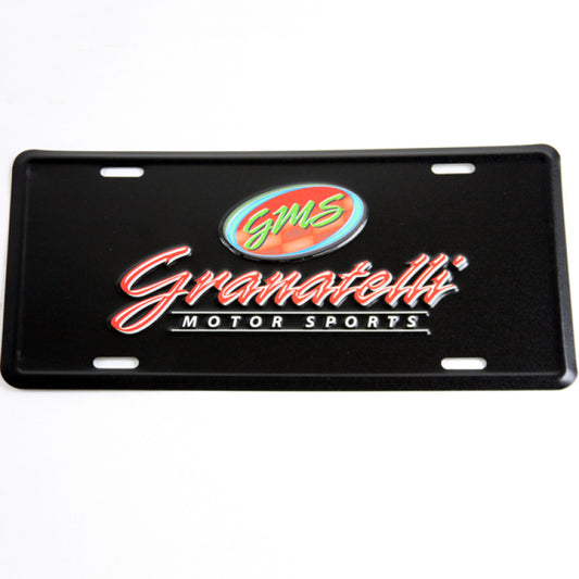 Granatelli Granatelli Motor Sports Aluminum License Plate - Black Face & Full Color Logo - Part 100006