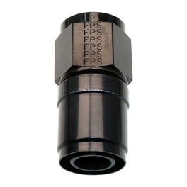 Fragola -6AN Real Street Crimp-On Str Hose End - Black (For 6000 Hose)