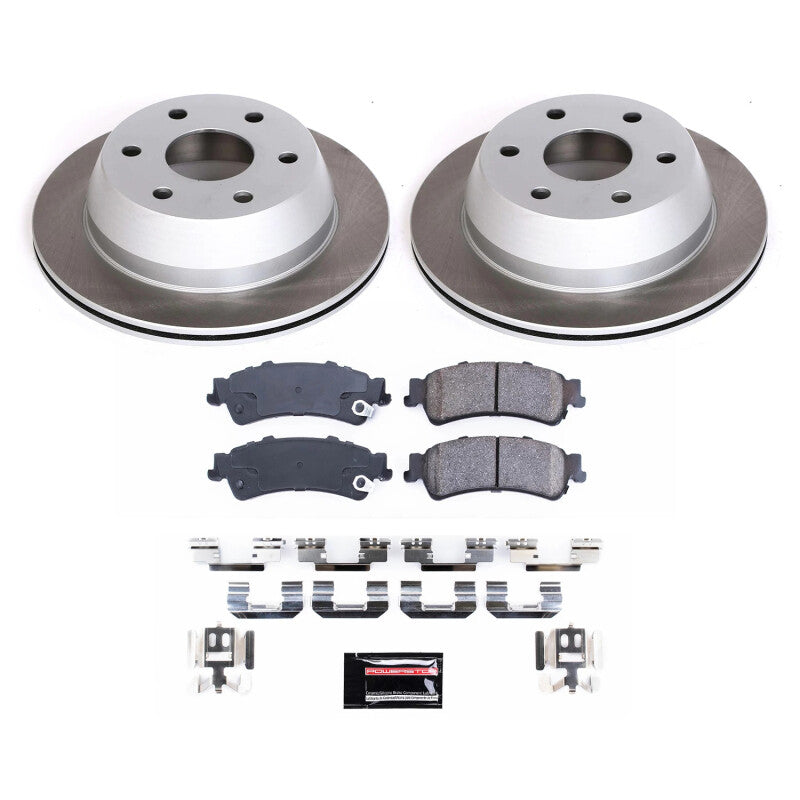 Power Stop 00-02 GMC Yukon XL 1500 Rear Semi-Coated Rotor Kit PowerStop