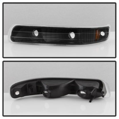 xTune Chevy Silverado 1500/2500 99-02 Bumper Projector Headlights - LED - Black PRO-JH-CSIL99-SET-BK SPYDER