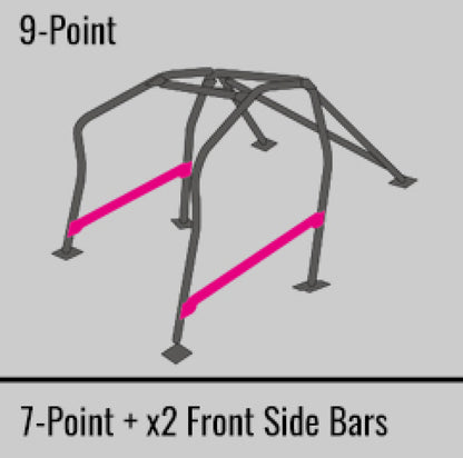 Cusco Steel Roll Cage 9 Point 2 Pssngr Escape Dash 15 WRX/STI No Sunroof Fitment, No Cancel/Returns