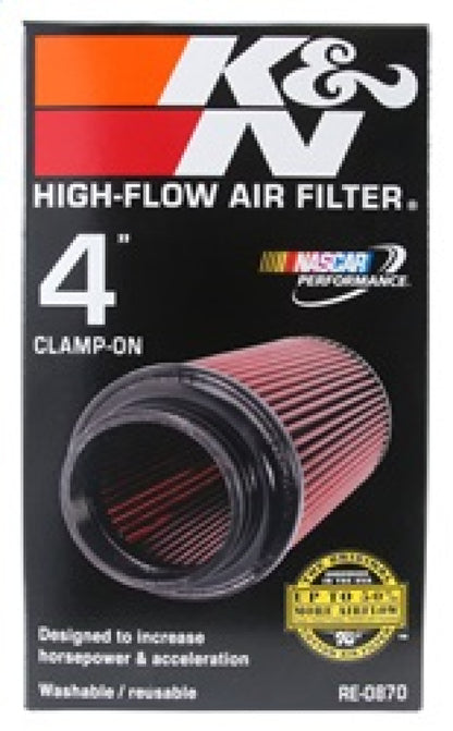 K&N Universal Rubber Filter 4inch FLG / 6inch OD-B / 4-5/8inch OD-T / 9inch H K&N Engineering