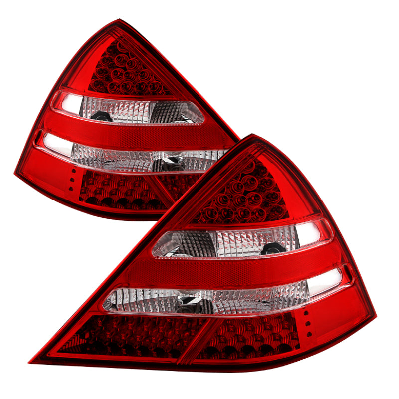 Xtune Mercedes R170 Slk 98-04 LED Tail Lights ( R171 Amg Look ) Red Clear ALT-JH-MBR17098-LED-RC SPYDER