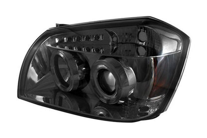 Spyder Dodge Magnum 05-07 Projector Headlights LED Halo LED Smke (Not Included) PRO-YD-DMAG05-LED-SM SPYDER