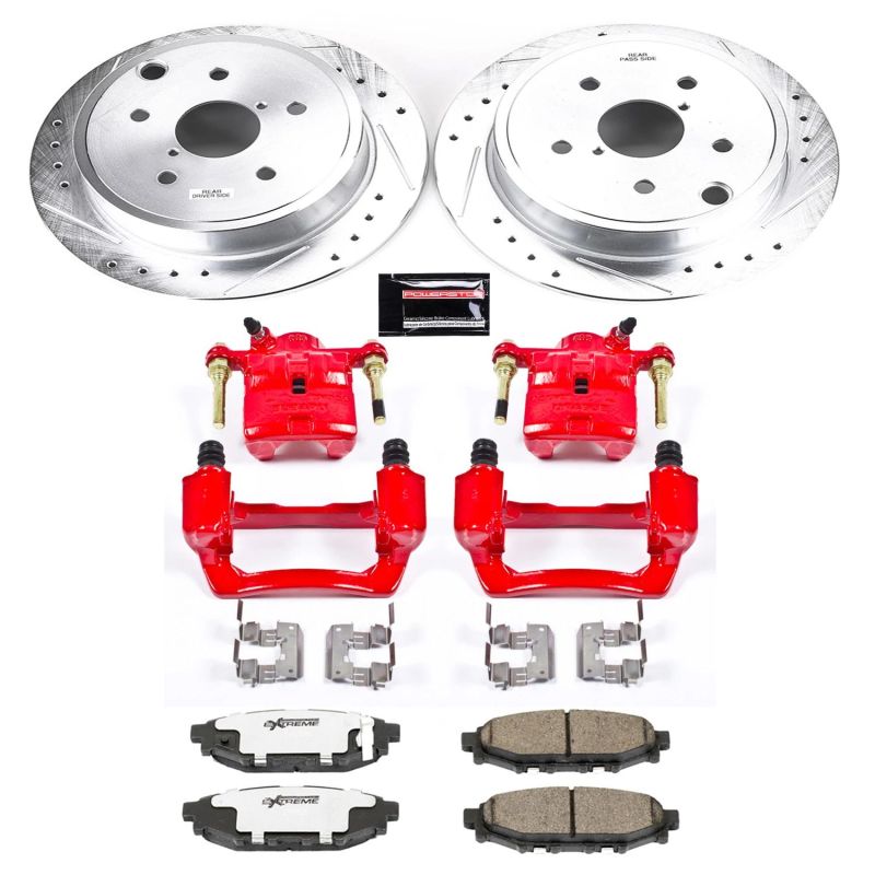 Power Stop 15-19 Subaru WRX Rear Z26 Street Warrior Brake Kit w/Calipers PowerStop