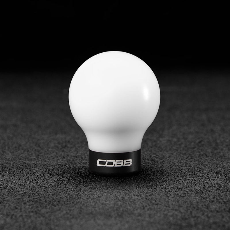 COBB Subaru 6-Speed COBB Shift Knob - White w/Stealth Black Collar (Non-Weighted) 213350-W-BK