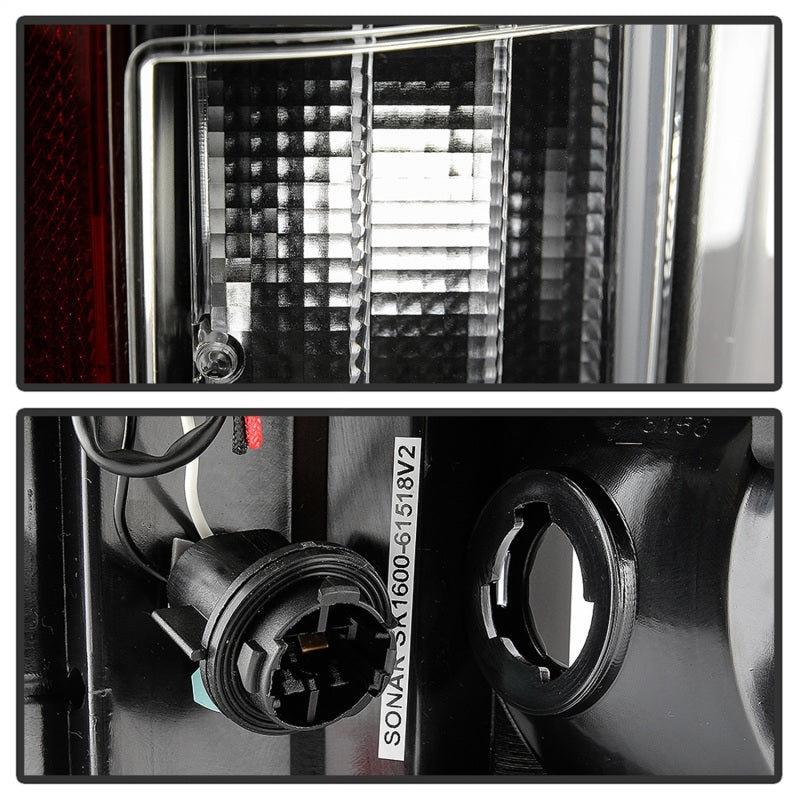 Spyder Ford F150 18-19 - Light Bar LED Tail Lights - All Black ALT-YD-FF15018-LED-BKV2 SPYDER