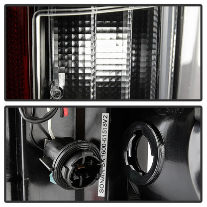 Spyder Ford F150 18-19 - Light Bar LED Tail Lights - All Black ALT-YD-FF15018-LED-BKV2 SPYDER