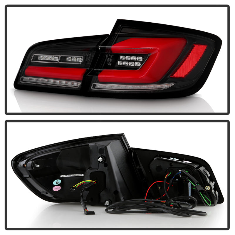 Spyder 11-17 BMW 5 Series F10 F18 M5  Sequential Turn Signal LED Tail Light - BK ALT-YD-BMWF1011-BK SPYDER