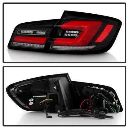 Spyder 11-17 BMW 5 Series F10 F18 M5  Sequential Turn Signal LED Tail Light - BK ALT-YD-BMWF1011-BK SPYDER