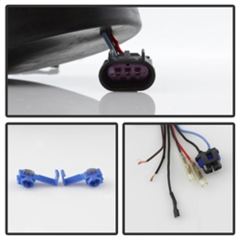 xTune Dodge Ram 2009-2014 Halo LED Projector Headlights - Black PRO-JH-DR09-CFB-BK SPYDER