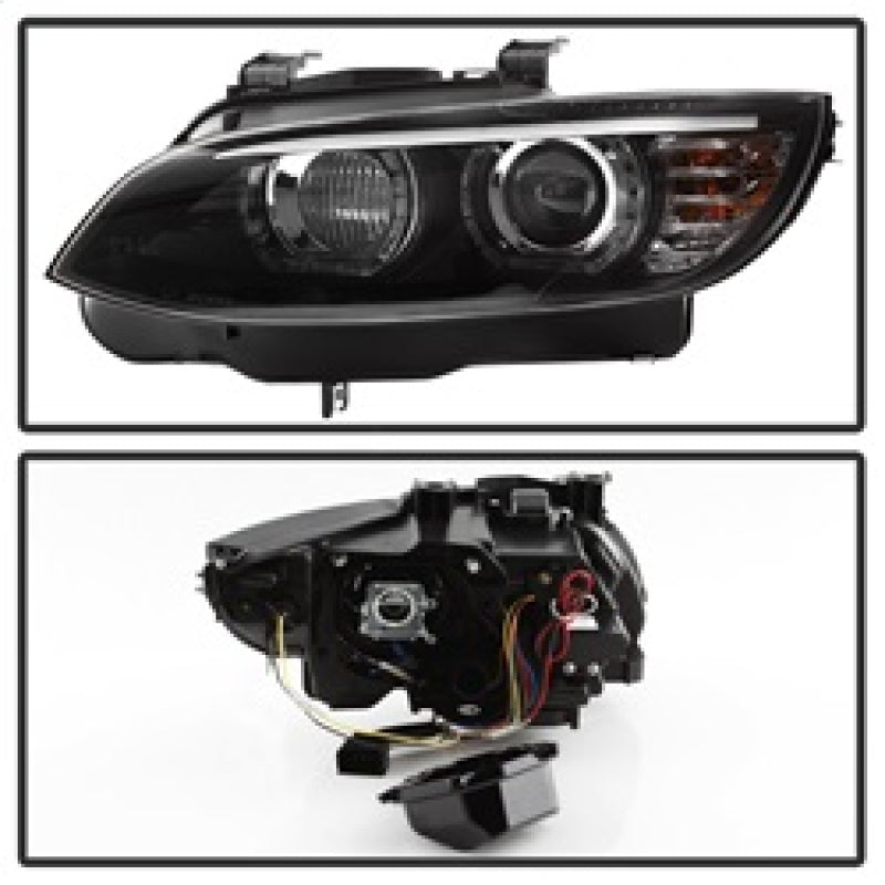 Spyder 08-10 BMW F92 3 Series Projector Headlights - LED DRL - Black (PRO-YD-BMWE9208-DRL-BK) SPYDER