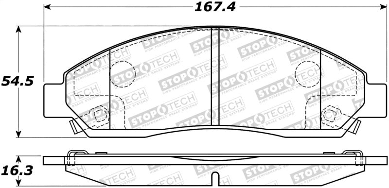 StopTech Street Disc Rear Brake Pads - 305.10390 Stoptech