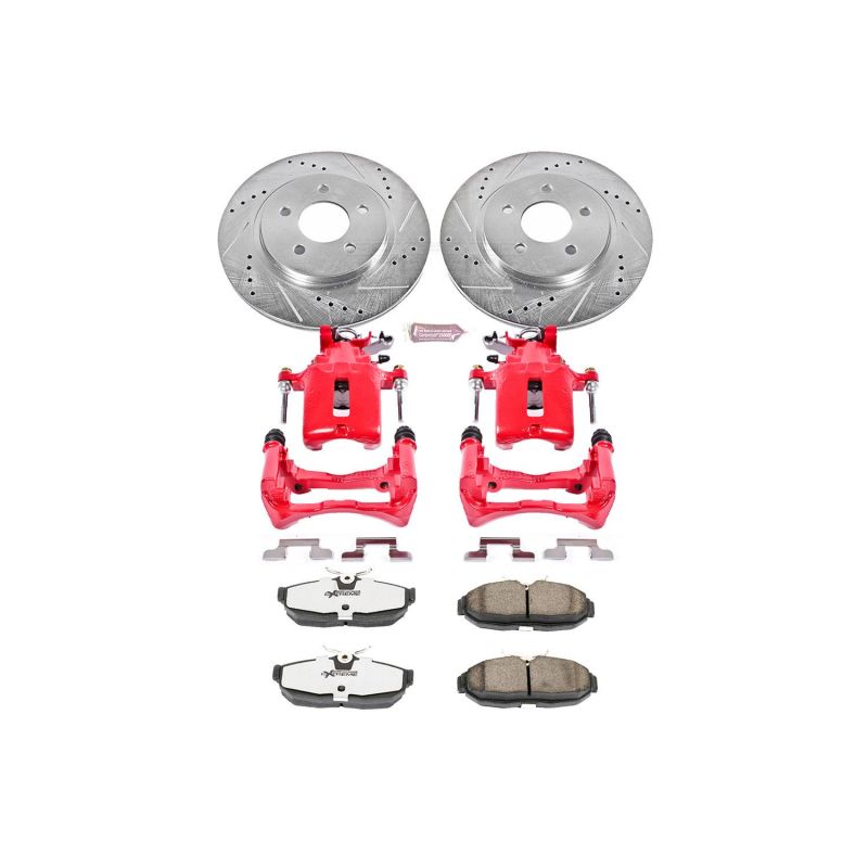 Power Stop 05-11 Ford Mustang Rear Z26 Street Warrior Brake Kit w/Calipers PowerStop
