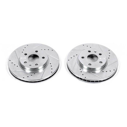 Power Stop 08-14 Cadillac CTS Front Evolution Drilled & Slotted Rotors - Pair PowerStop