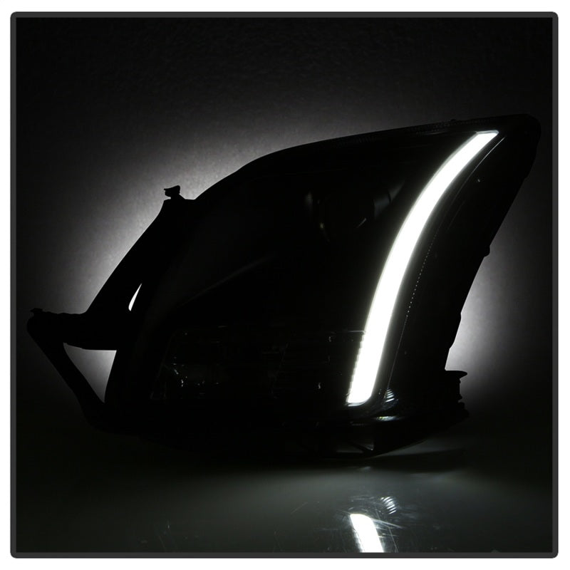 xTune 06-09 Ford Fusion Light Bar DRL Projector Headlights - Black (PRO-JH-FFU06-LB-BK) SPYDER