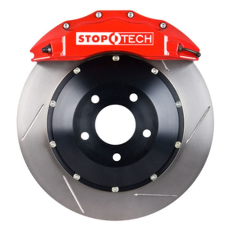 StopTech 08-09 WRX STi Front BBK ST60 355x32 Slotted Rotors Red Calipers Stoptech