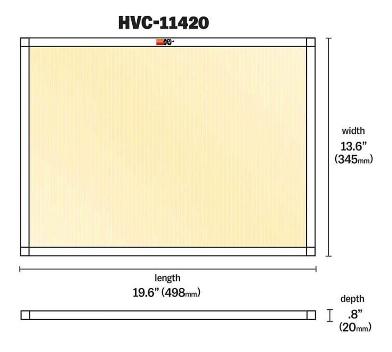 K&N HVAC Filter - 14 x 20 x 1 K&N Engineering