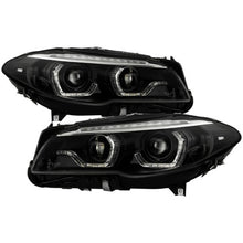 Load image into Gallery viewer, Spyder BMW 5 Series F10 11-13 Xenon/HID AFS Projector Headlights - Black PRO-YD-BMWF10HIDAFS-SEQ-BK