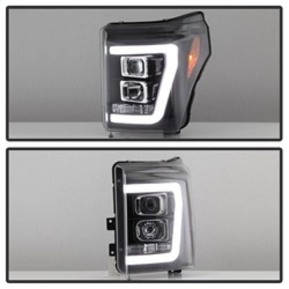 Spyder Ford F-250/F-350/F450 Super Duty 11-16 V2 Projector Headlights - Black (PRO-YD-FS11V2-LB-BK) SPYDER