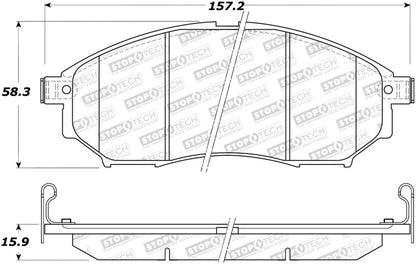 StopTech Sport Brake Pads w/Shims and Hardware - Front Stoptech