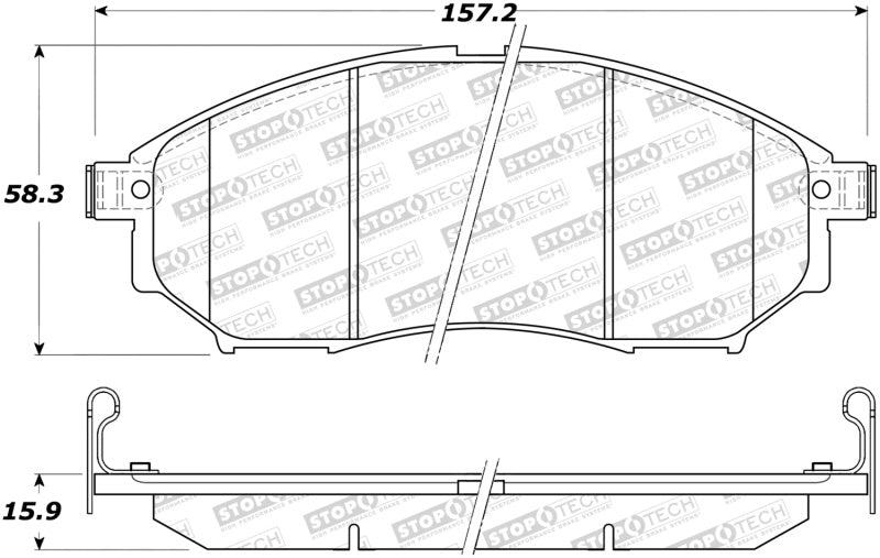 StopTech Sport Brake Pads w/Shims and Hardware - Front