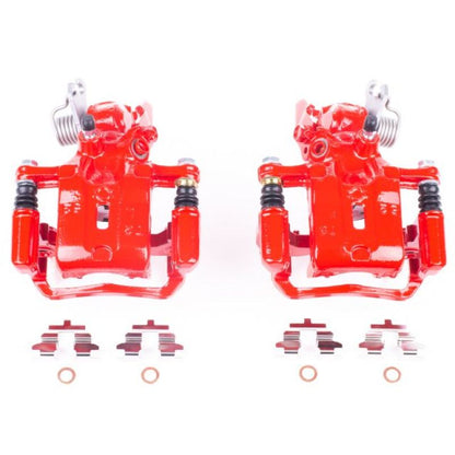 Power Stop 2002 Infiniti G20 Rear Red Calipers w/Brackets - Pair PowerStop