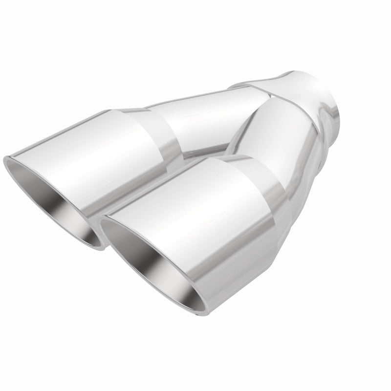 MagnaFlow Double Wall 3in Dual Round Polished Tip 2.25in Inlet Magnaflow