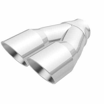 MagnaFlow Double Wall 3in Dual Round Polished Tip 2.25in Inlet Magnaflow