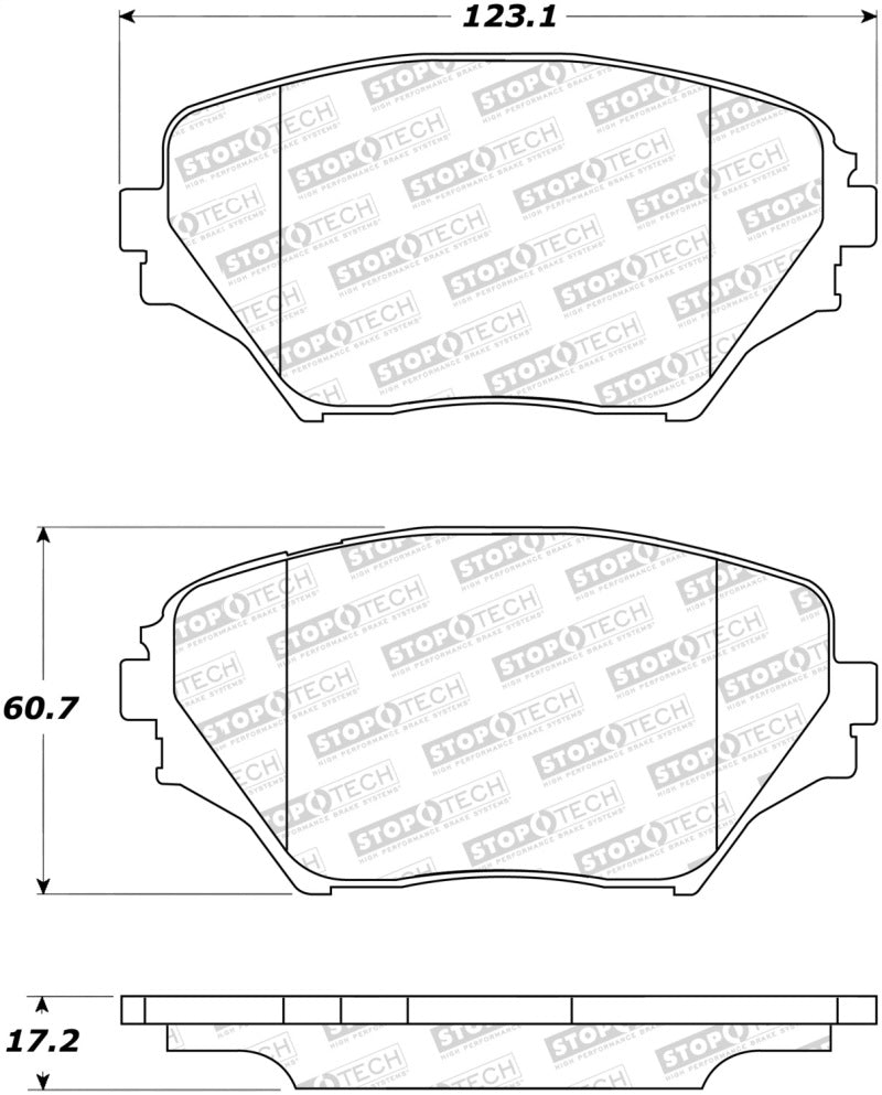 StopTech Premium Ceramic Brake Pads - 308.08620