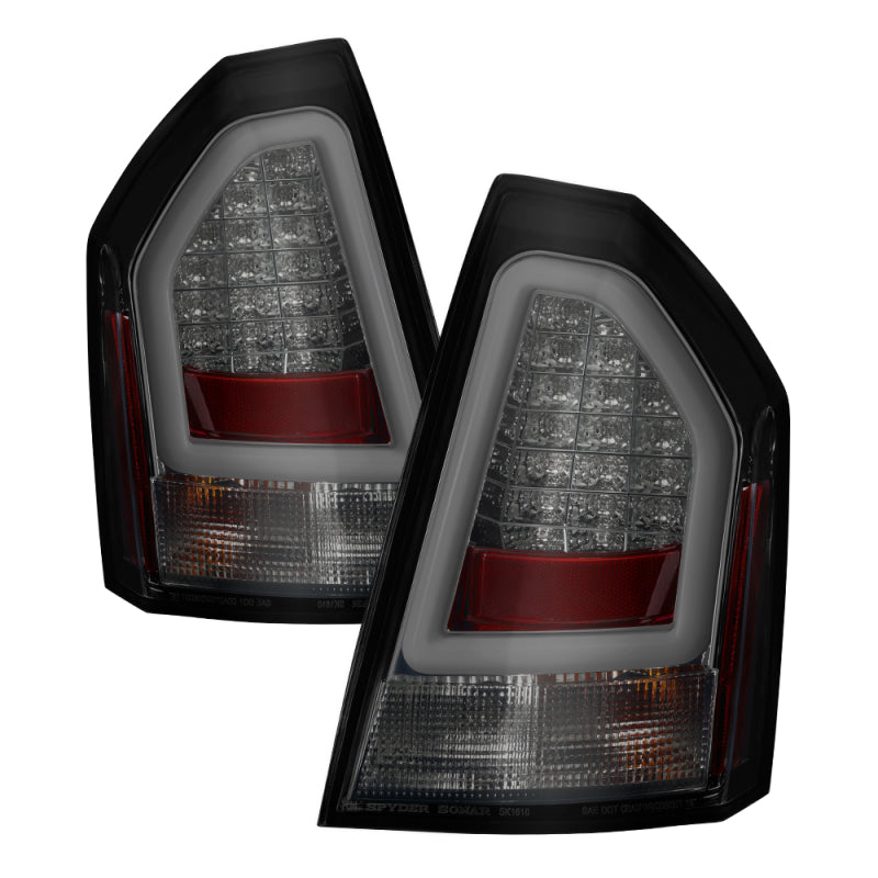 Spyder Chrysler 300C 05-07 V2 Light Bar LED Tail Lights - Smoke ALT-YD-C305V2-LED-SM SPYDER