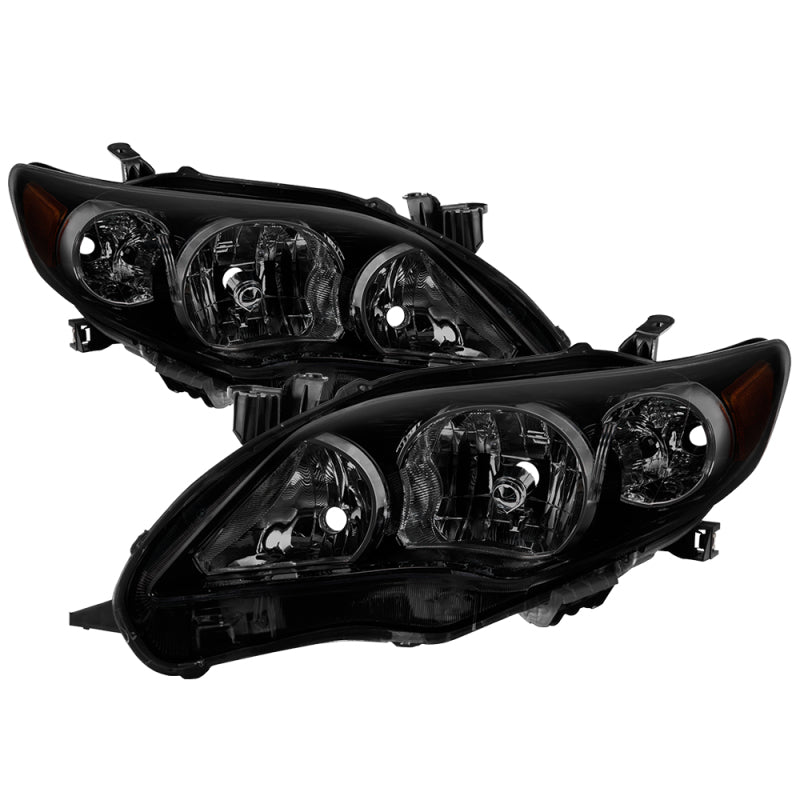 xTune Toyota Corolla 11-13 S XRS OE Style Headlights - Black Smoke HD-JH-TCO11-AM-BSM SPYDER