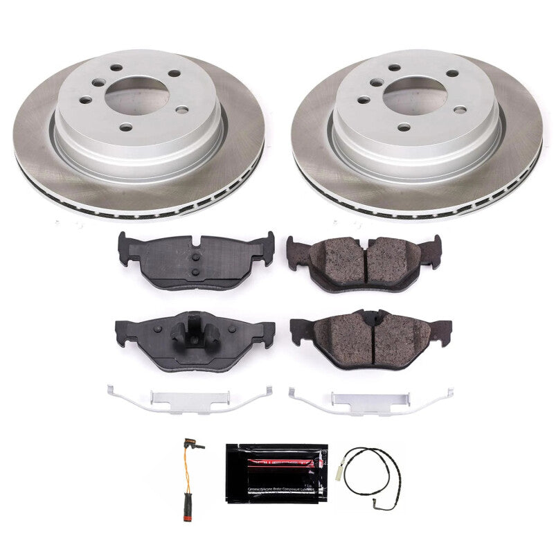 Power Stop 07-08 BMW 328xi Rear Semi-Coated Rotor Kit PowerStop