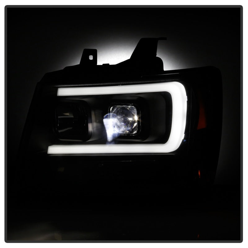 Spyder Chevy Suburban 1500/2500 07-14 Tahoe 07-14 LED Headlights Black PRO-YD-CSUB07V2PL-BK SPYDER