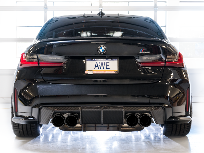 AWE Track Edition Catback Exhaust for BMW G8X M3/M4 - Diamond Black Tips AWE Tuning
