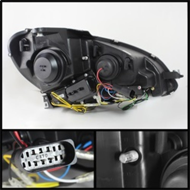 Spyder Mercedes Benz W204 C-Class 12-13 Projector Halogen Model- DRL Chrm PRO-YD-MBW20412-DRL-C SPYDER