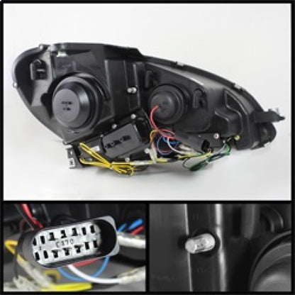 Spyder Mercedes Benz W204 C-Class 12-13 Projector Halogen Model- DRL Chrm PRO-YD-MBW20412-DRL-C SPYDER