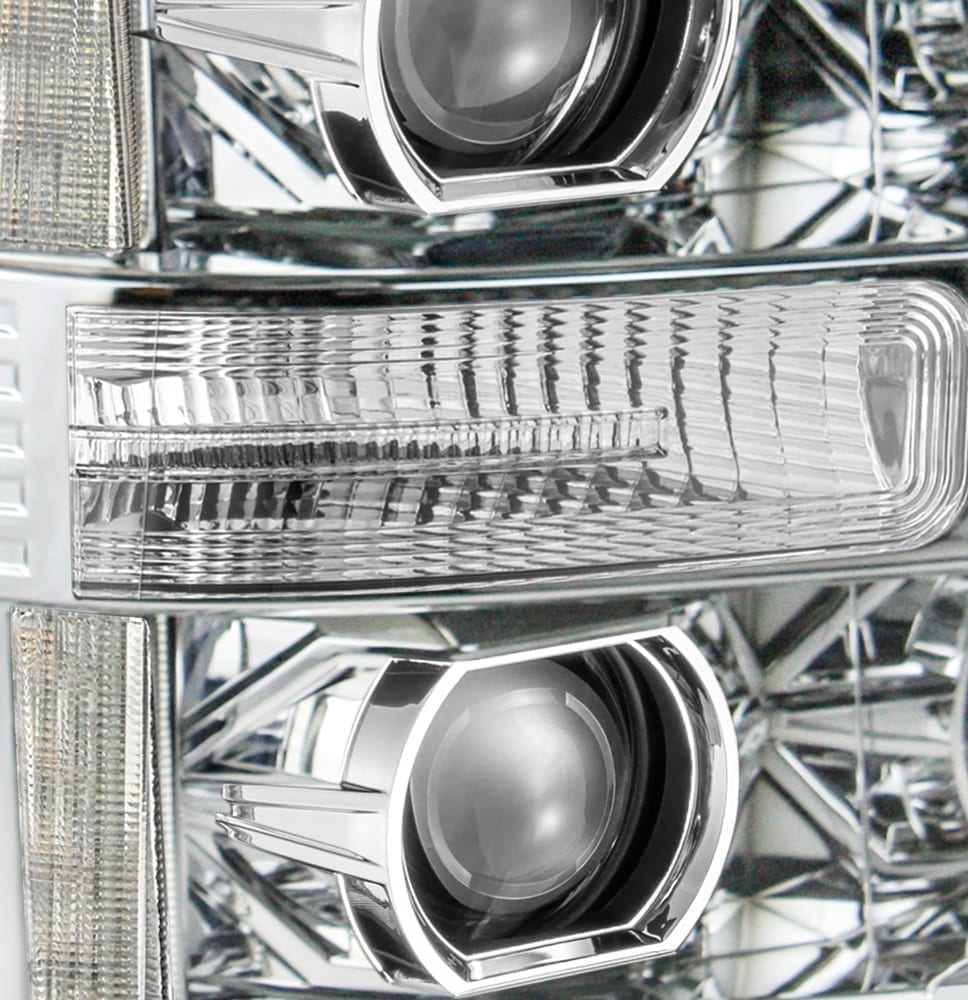 AlphaRex 11-16 Ford Super Duty PRO-Series Halogen Projector Headlights Chrome - 880141 AlphaRex