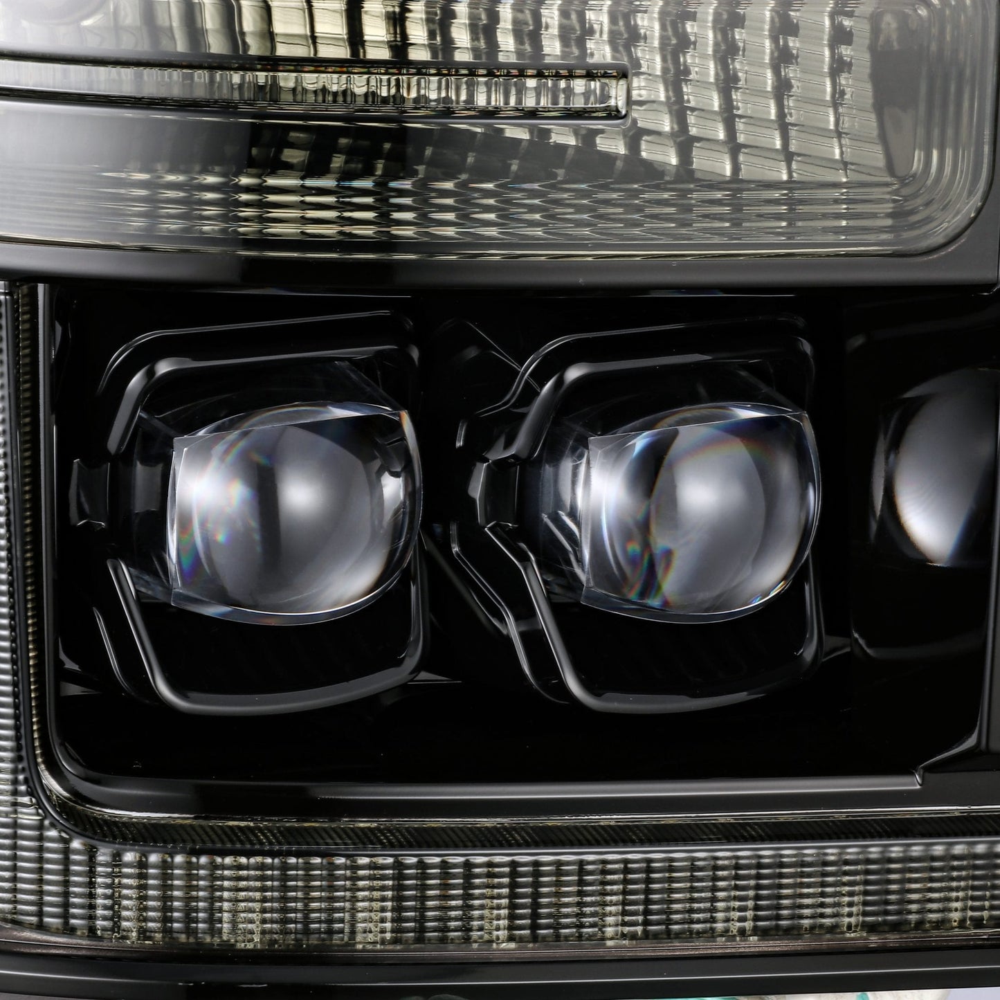 AlphaRex 11-16 Ford Super Duty NOVA-Series LED Projector Headlights Alpha-Black - 880147 AlphaRex