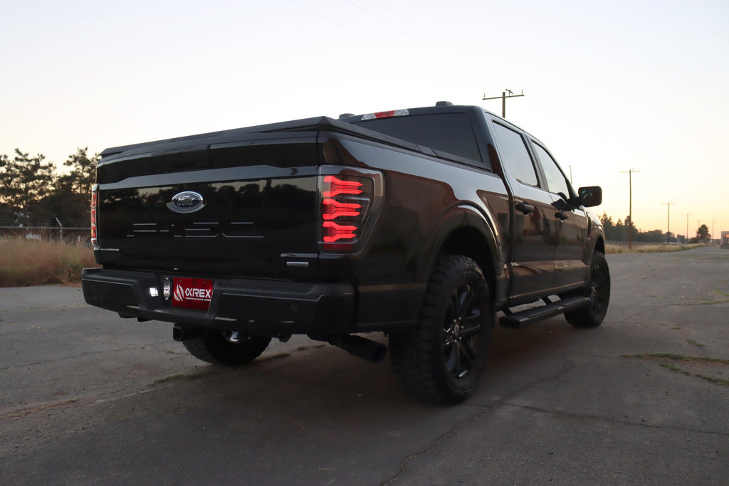 AlphaRex 21-23 Ford F150 LUXX-Series LED Tail Lights Black - 653020