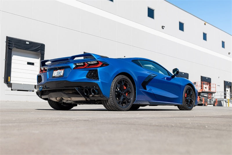 Corsa 2020 Corvette C8 3in Valved Cat-Back 4.5in Pol Quad Tips - Fits Factory Perf Exhaust w/ AFM CORSA Performance